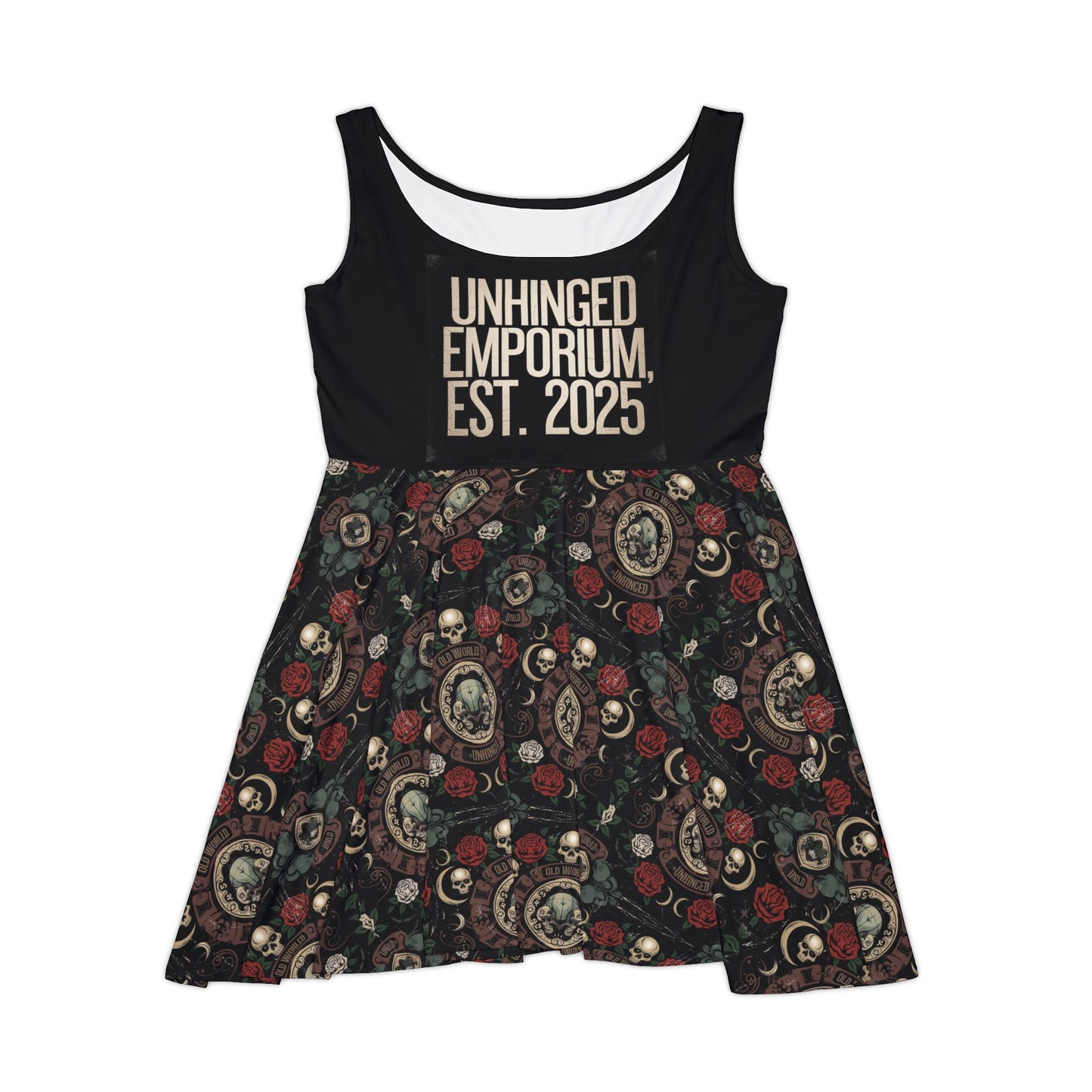 Gothic Skater Dress, 'Unhinged Old World', Alternative Dress, Punk Grunge