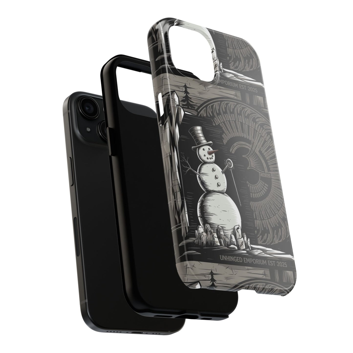 Gothic Phone Case, 'Unhinged Frosty McDeath Wheel', Alternative Case Punk Grunge