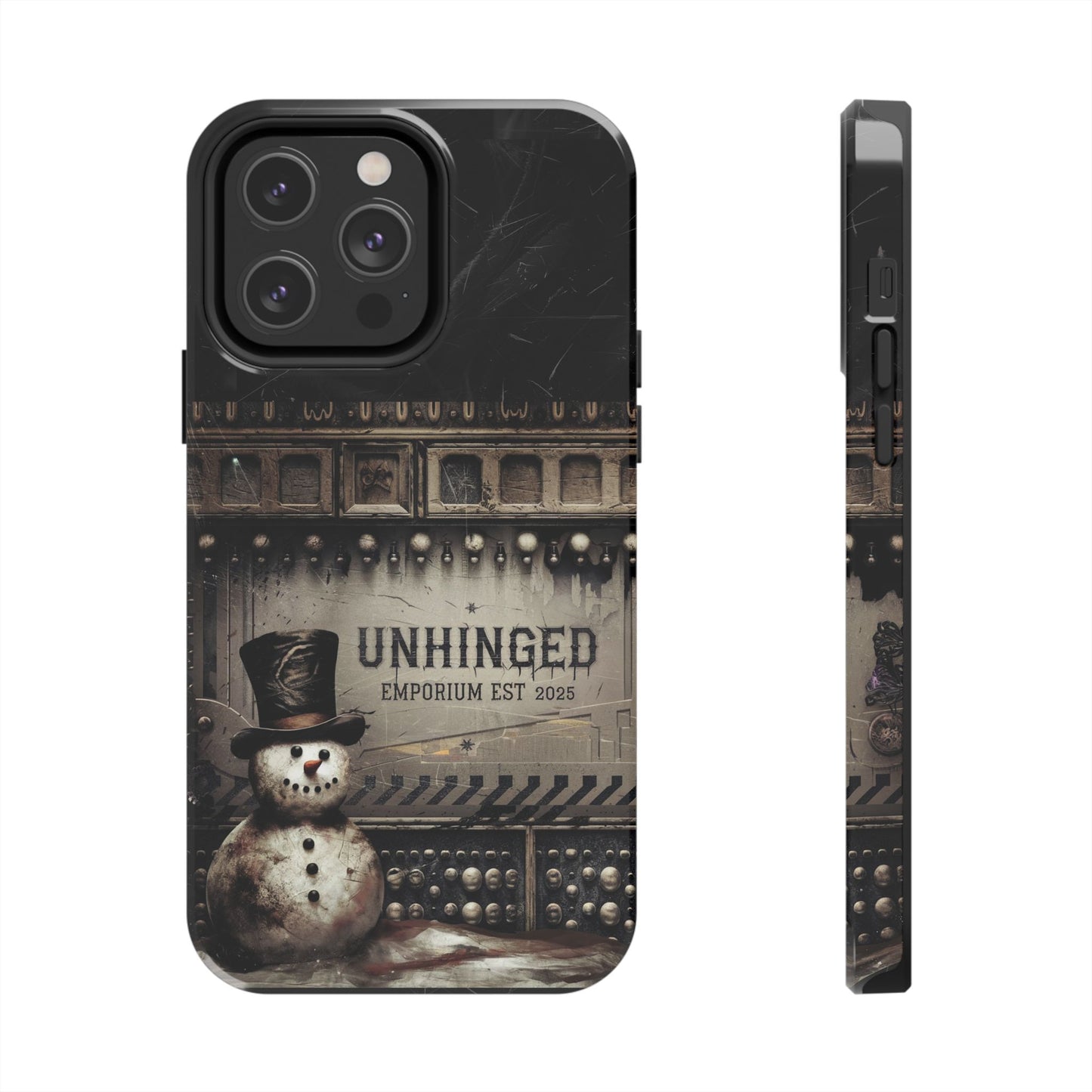 Gothic Phone Case, 'Unhinged Frosty McDeath', Alternative Case, Punk Grunge
