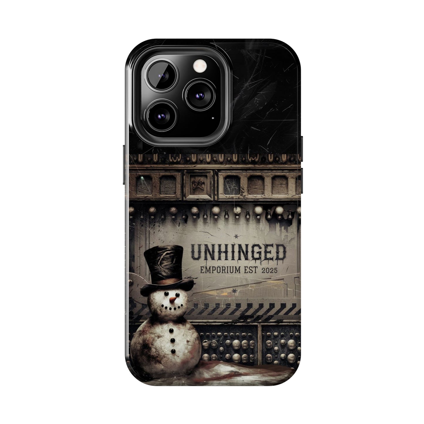 Gothic Phone Case, 'Unhinged Frosty McDeath', Alternative Case, Punk Grunge