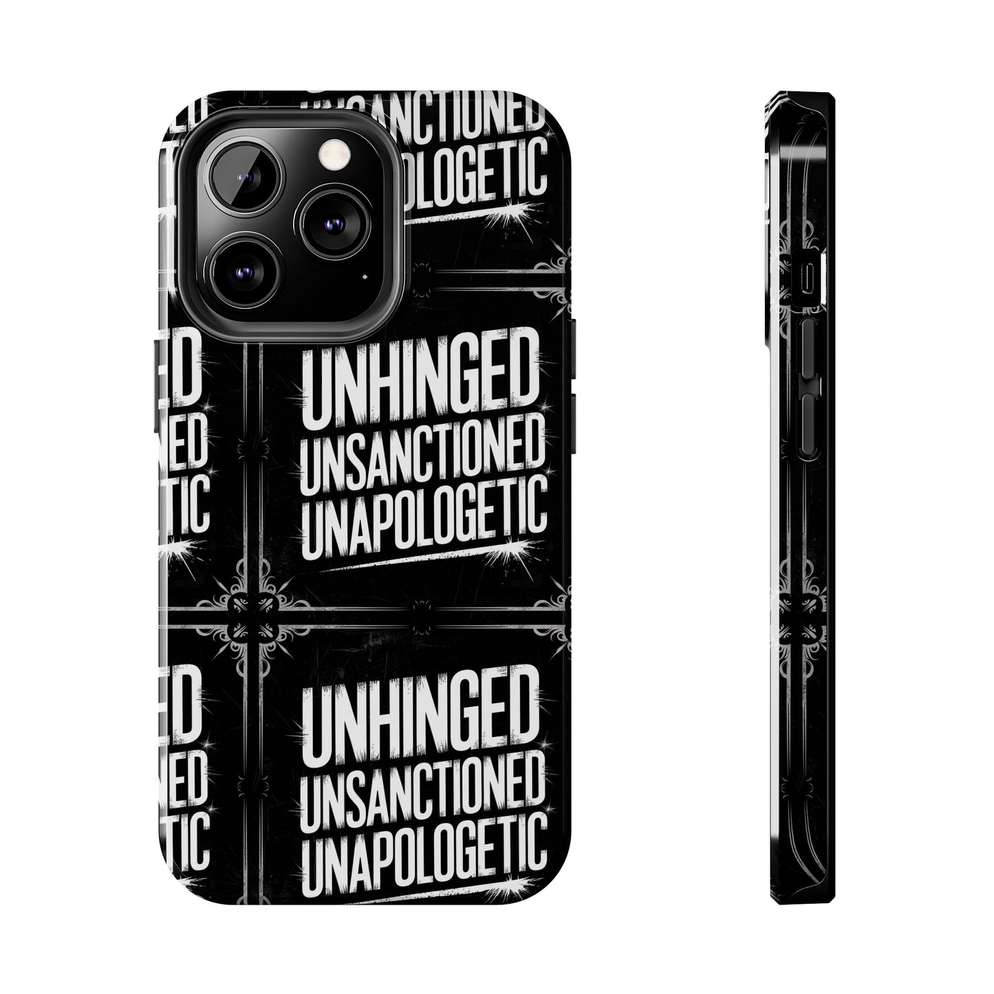 Gothic Case, 'Unhinged Unsanctioned Unapologetic' Alternative Case, Punk Grunge