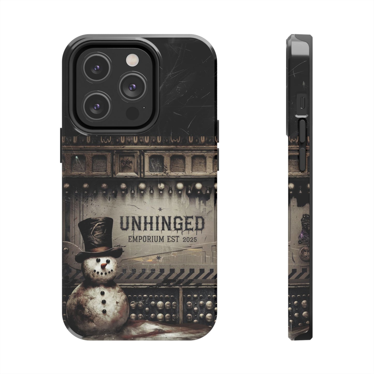 Gothic Phone Case, 'Unhinged Frosty McDeath', Alternative Case, Punk Grunge