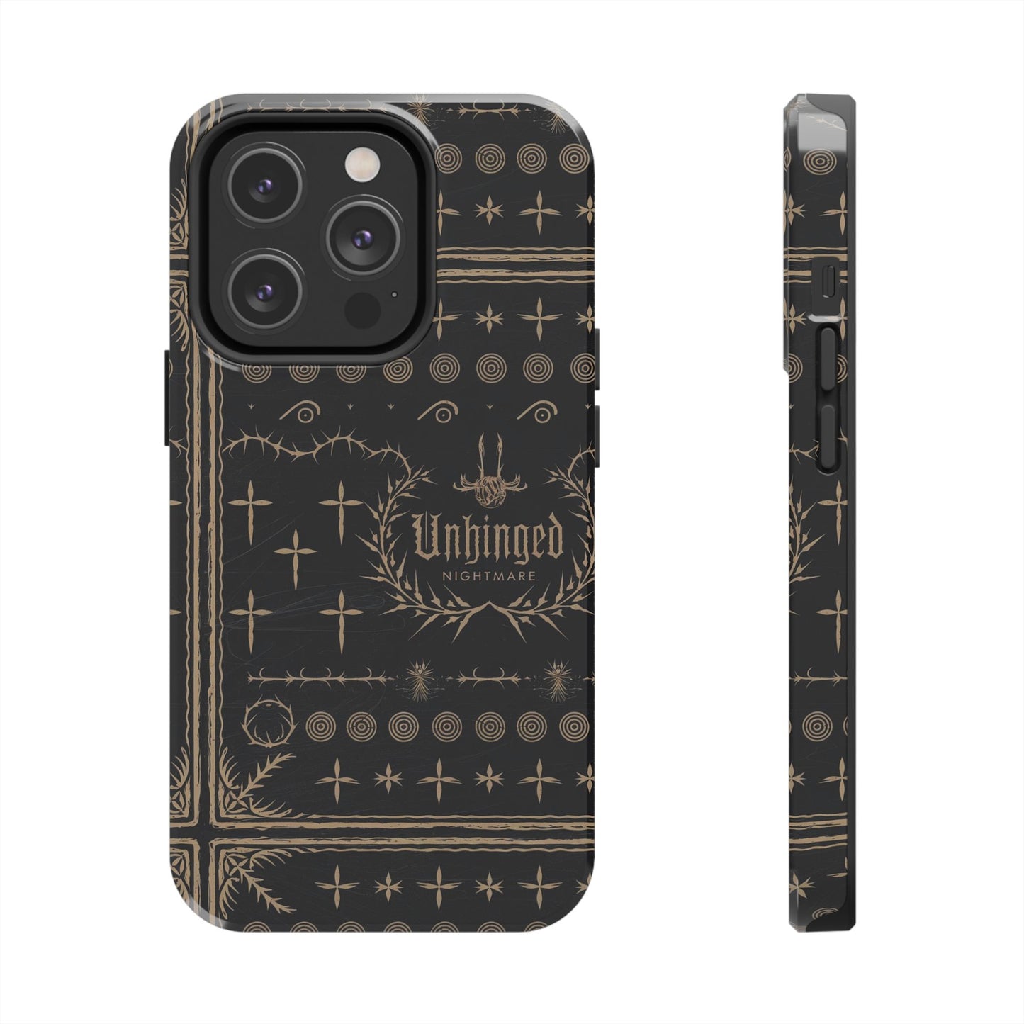 Gothic Phone Case, 'Unhinged Nightmare Crosses', Alternative Case, Punk Grunge