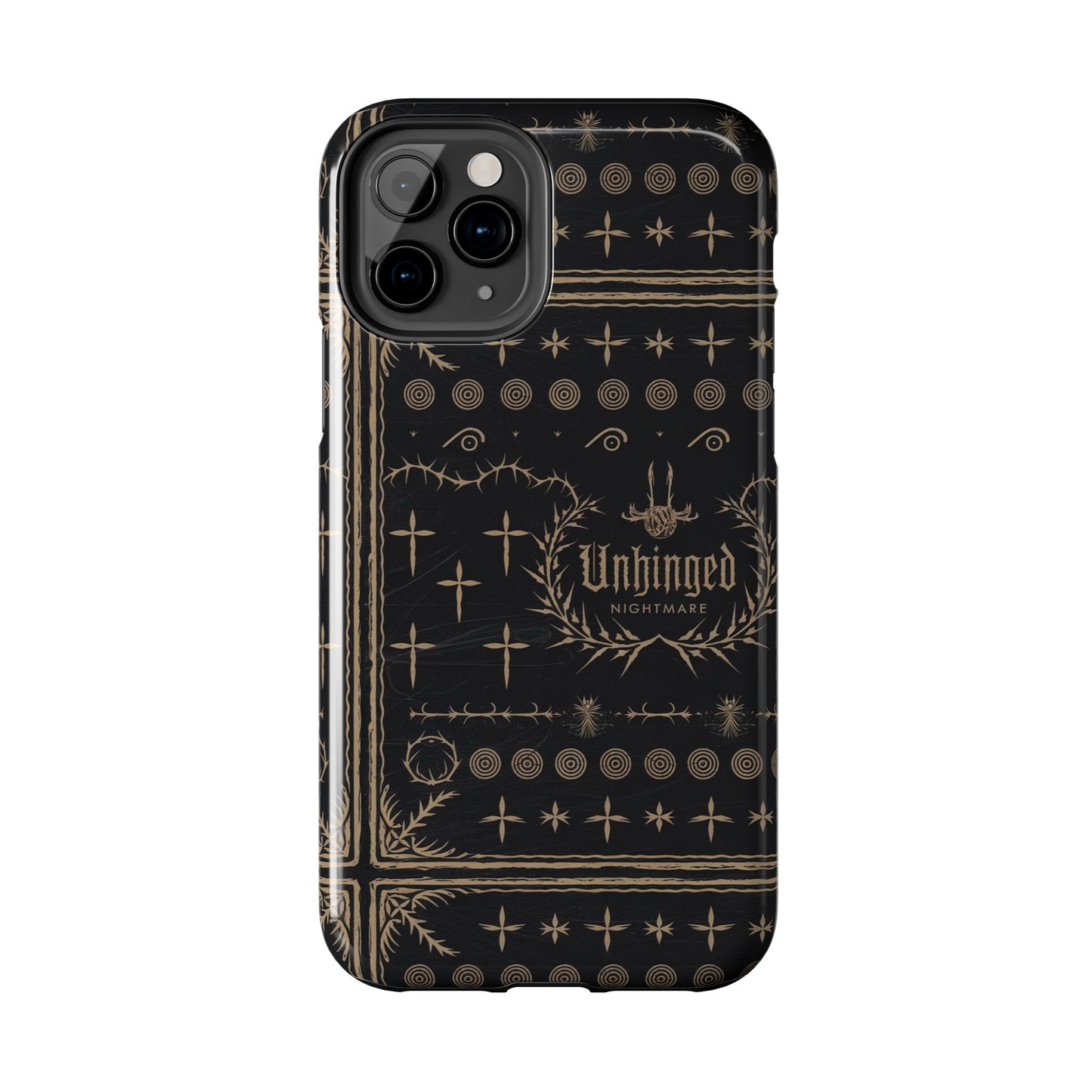 Gothic Phone Case, 'Unhinged Nightmare Crosses', Alternative Case, Punk Grunge