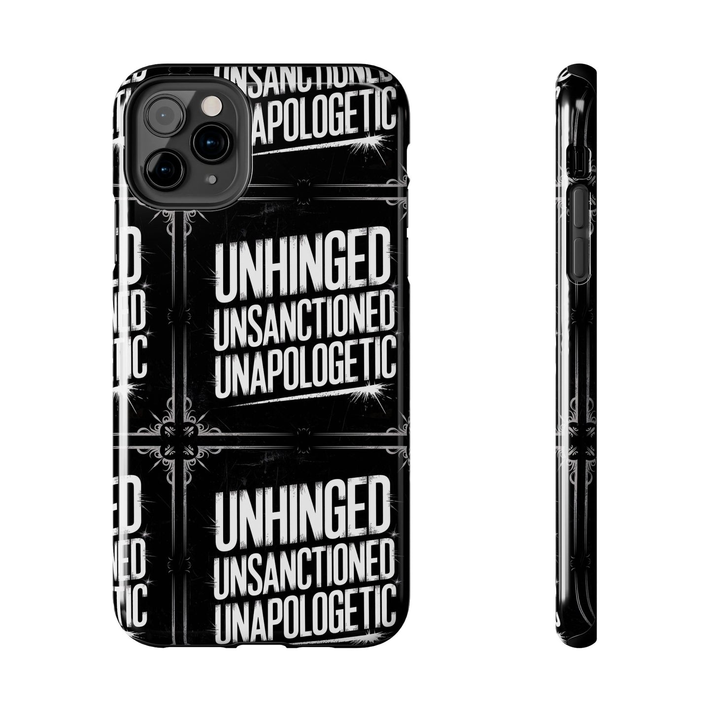 Gothic Case, 'Unhinged Unsanctioned Unapologetic' Alternative Case, Punk Grunge