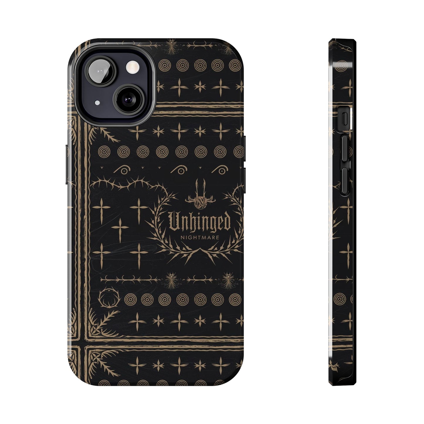 Gothic Phone Case, 'Unhinged Nightmare Crosses', Alternative Case, Punk Grunge