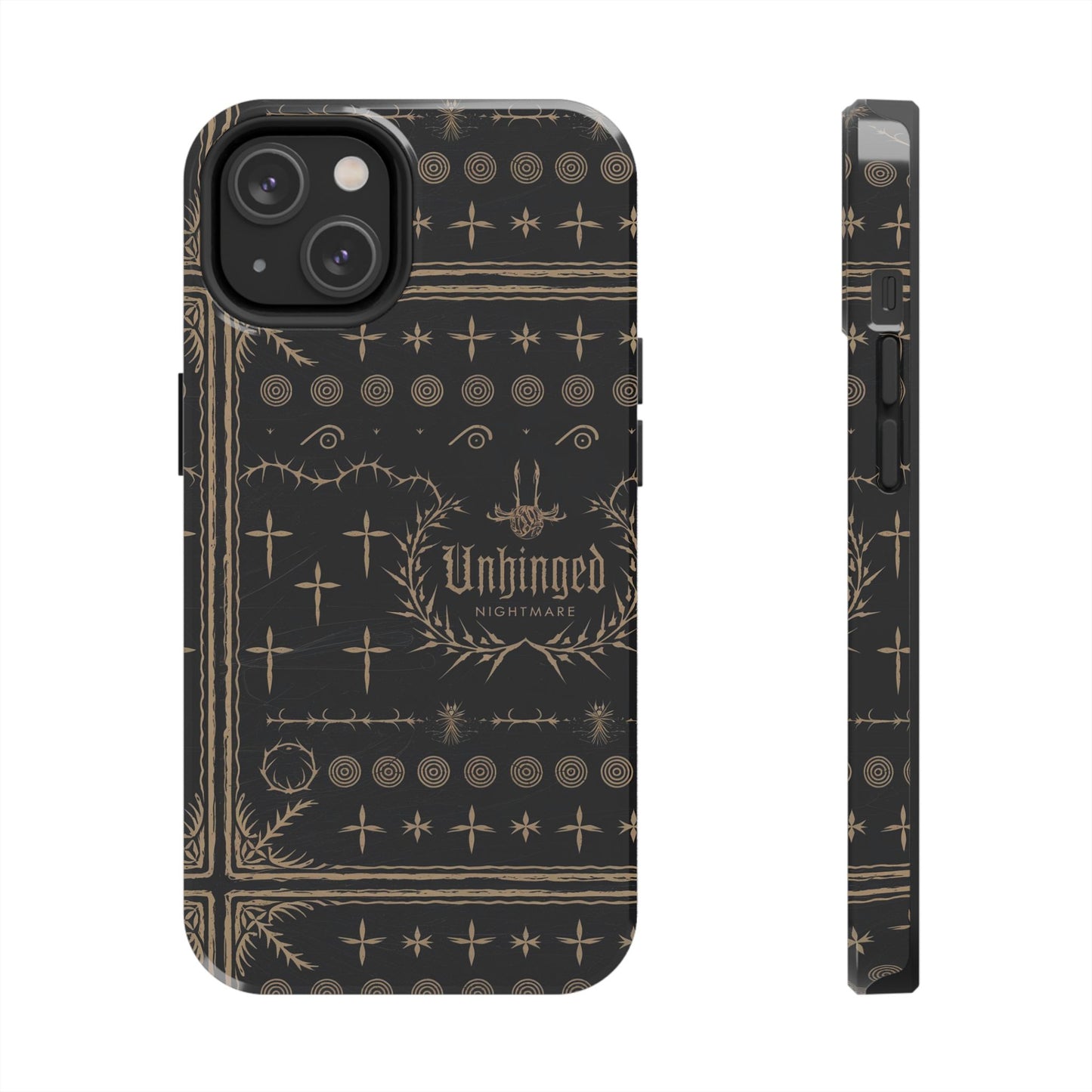 Gothic Phone Case, 'Unhinged Nightmare Crosses', Alternative Case, Punk Grunge