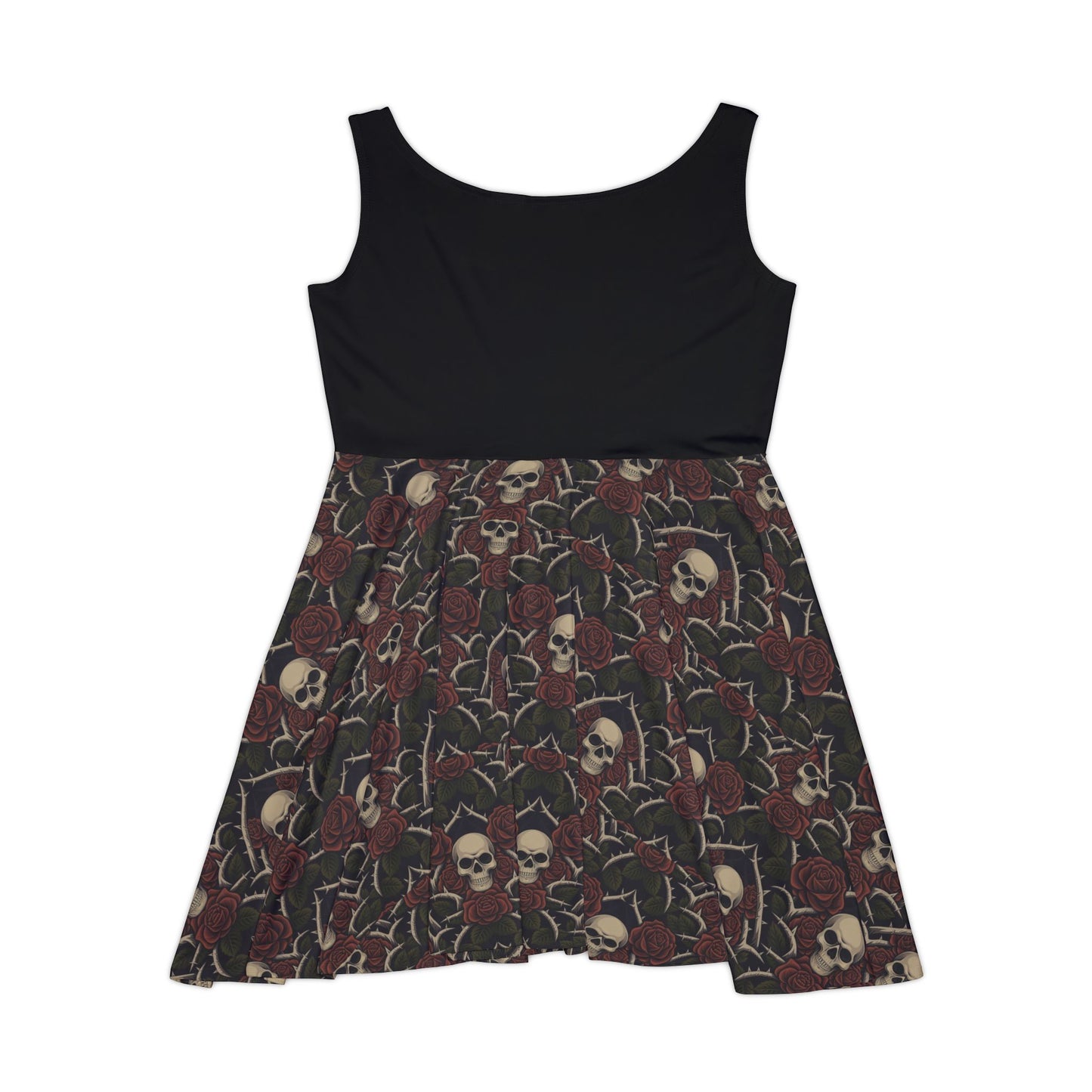 Gothic Skater Dress, 'Unhinged Skulls 'N Roses', Alternative Dress, Punk Grunge