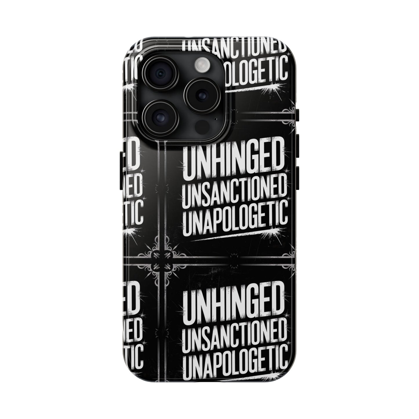 Gothic Case, 'Unhinged Unsanctioned Unapologetic' Alternative Case, Punk Grunge