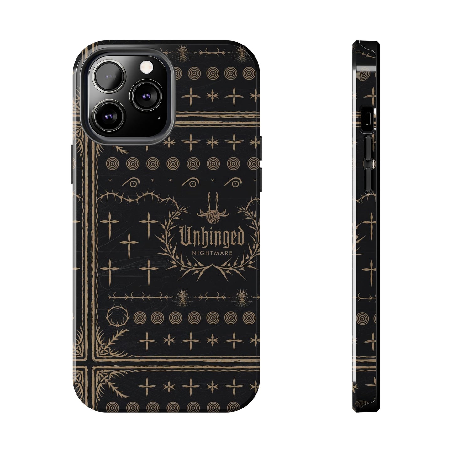 Gothic Phone Case, 'Unhinged Nightmare Crosses', Alternative Case, Punk Grunge