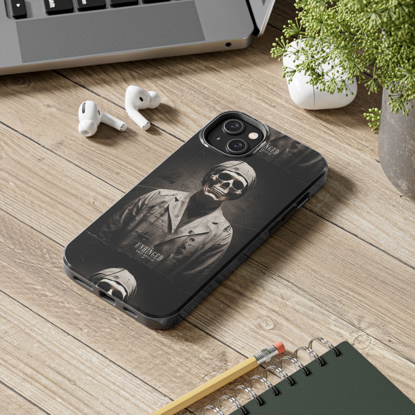 Gothic Phone Case, 'Unhinged Morty Skeleton', Alternative Case, Punk Grunge