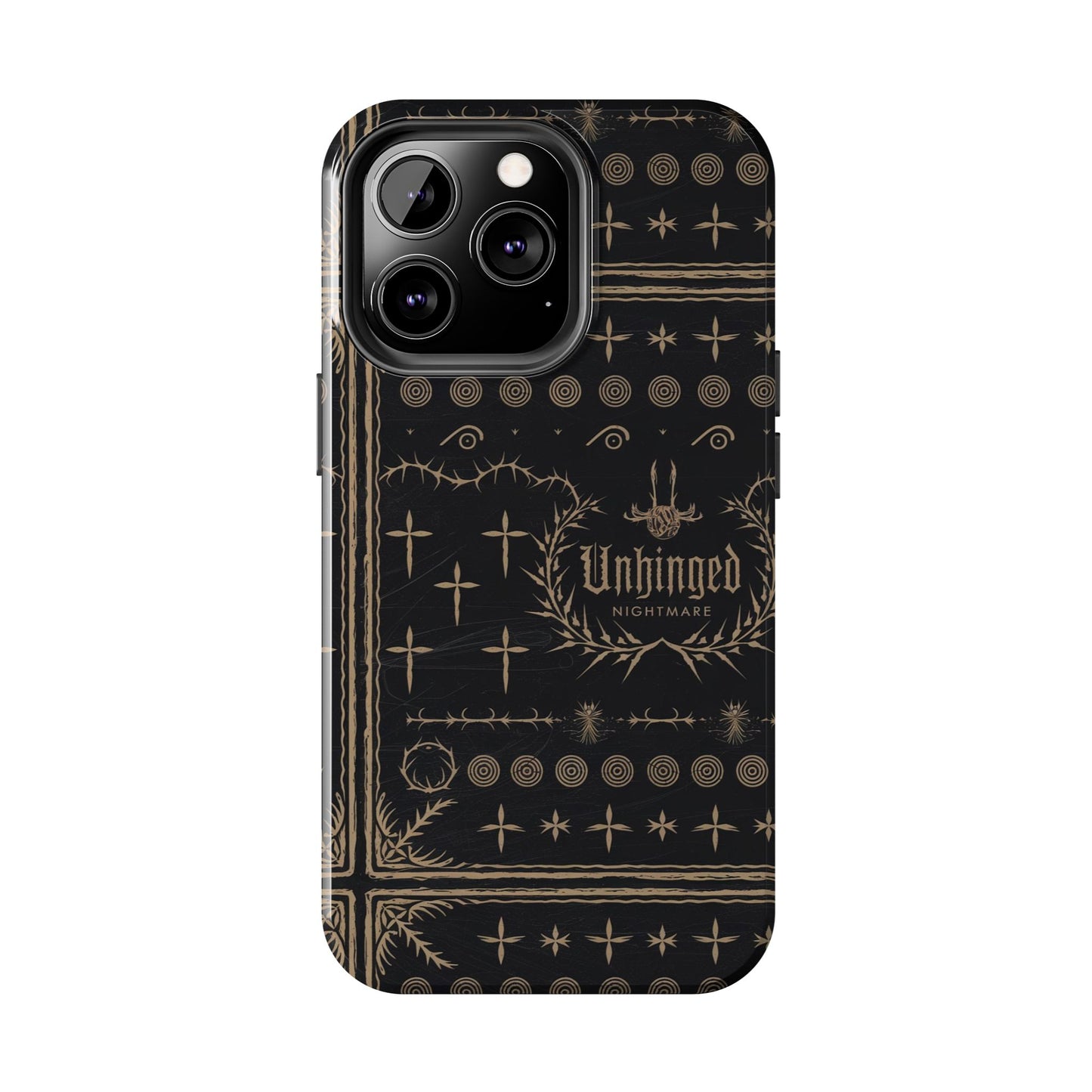 Gothic Phone Case, 'Unhinged Nightmare Crosses', Alternative Case, Punk Grunge