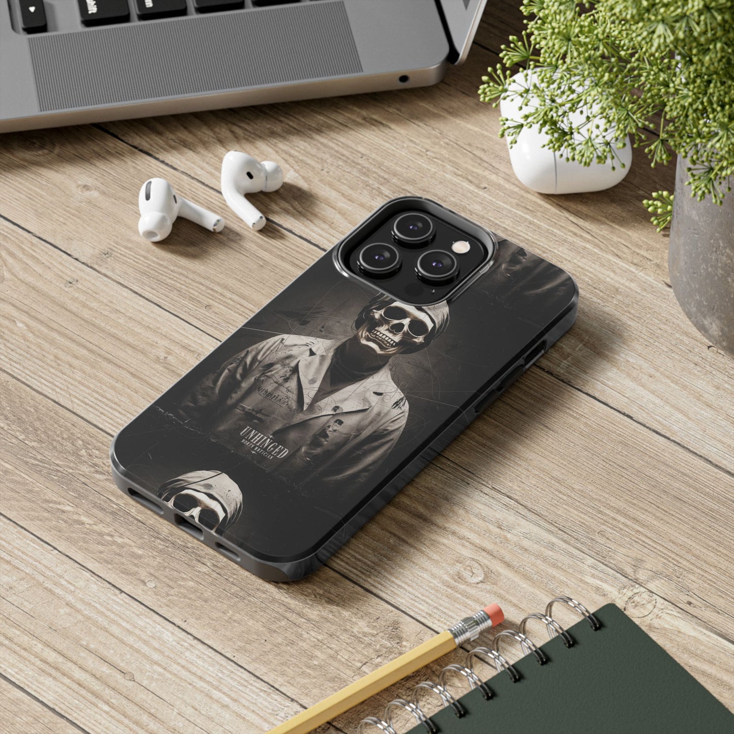 Gothic Phone Case, 'Unhinged Morty Skeleton', Alternative Case, Punk Grunge