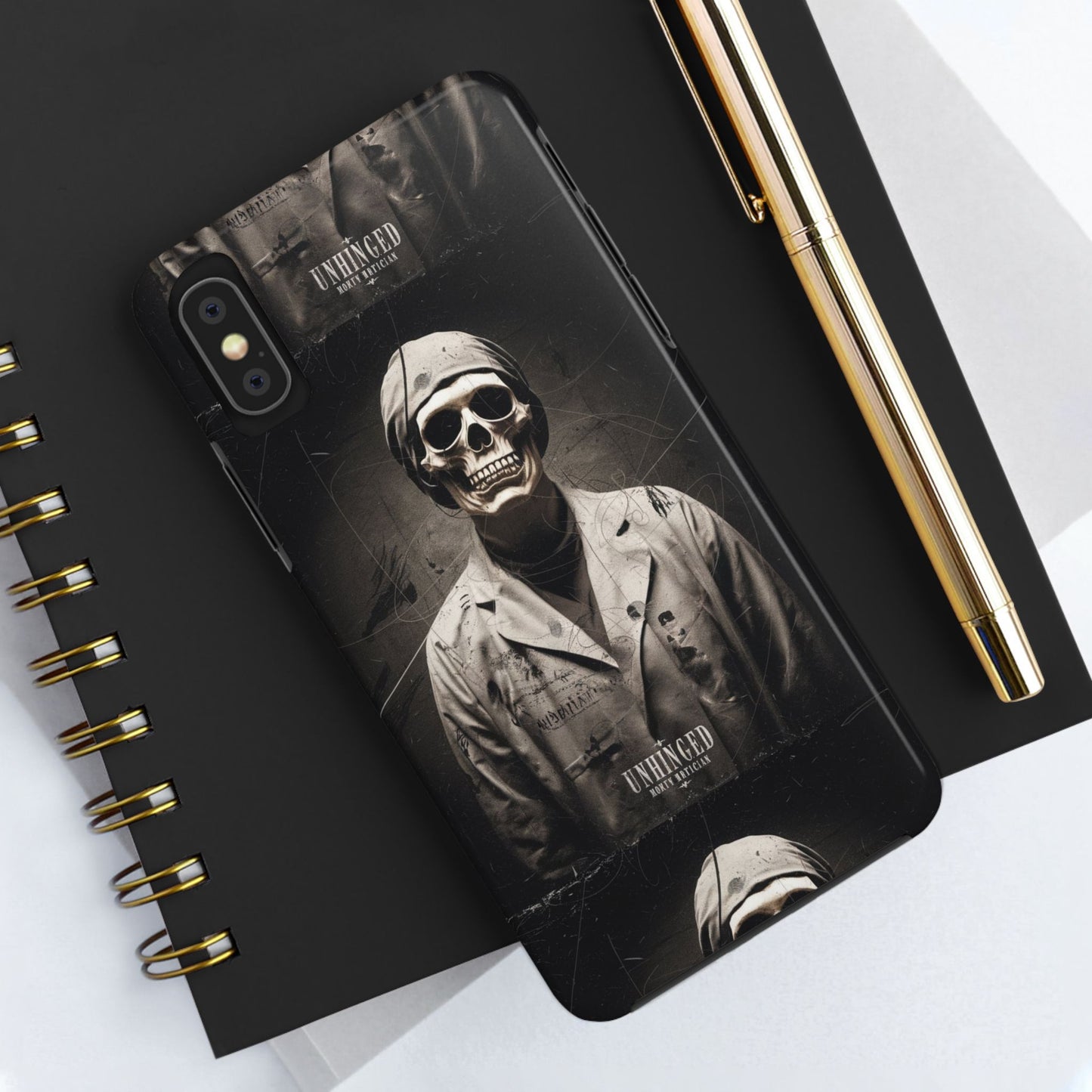 Gothic Phone Case, 'Unhinged Morty Skeleton', Alternative Case, Punk Grunge