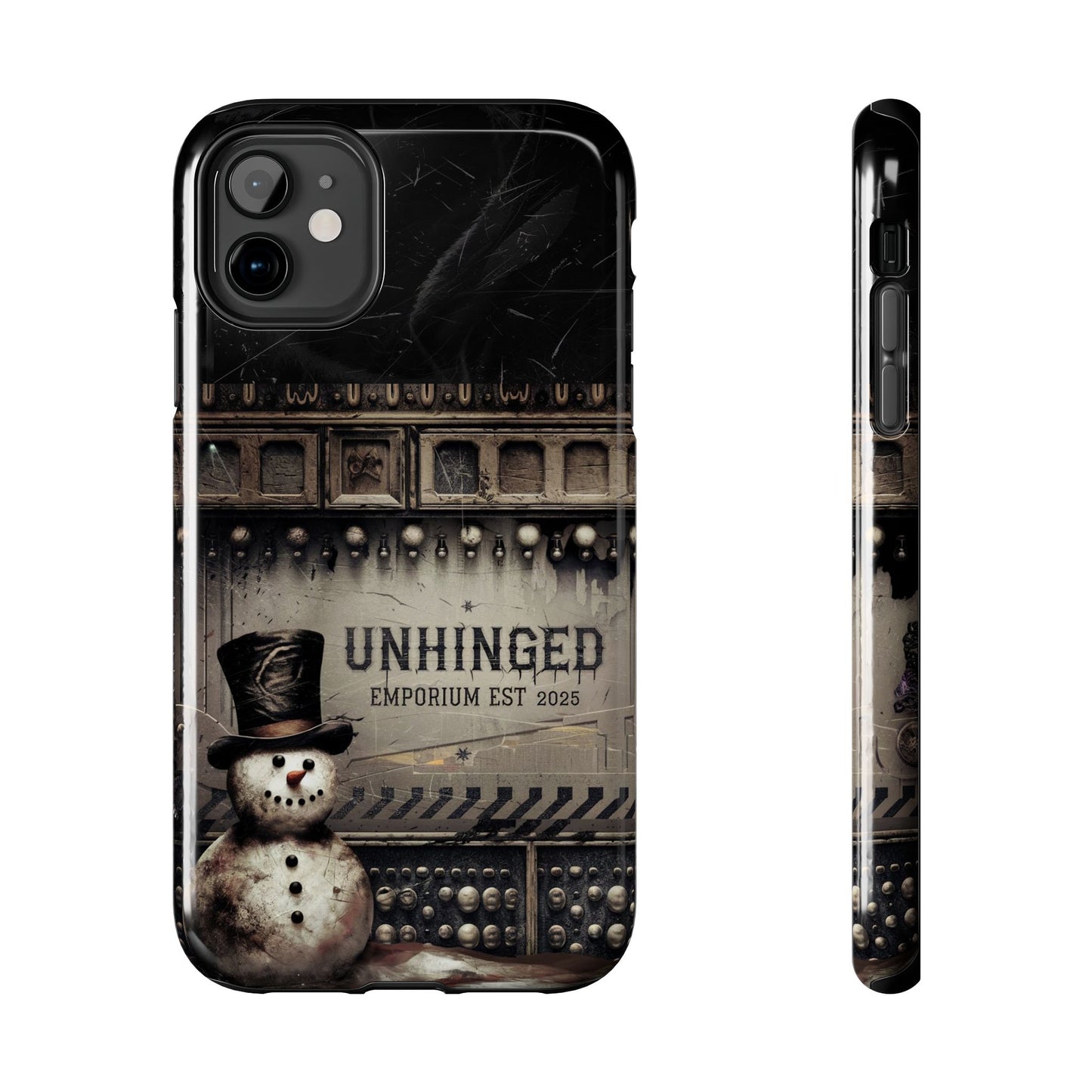 Gothic Phone Case, 'Unhinged Frosty McDeath', Alternative Case, Punk Grunge