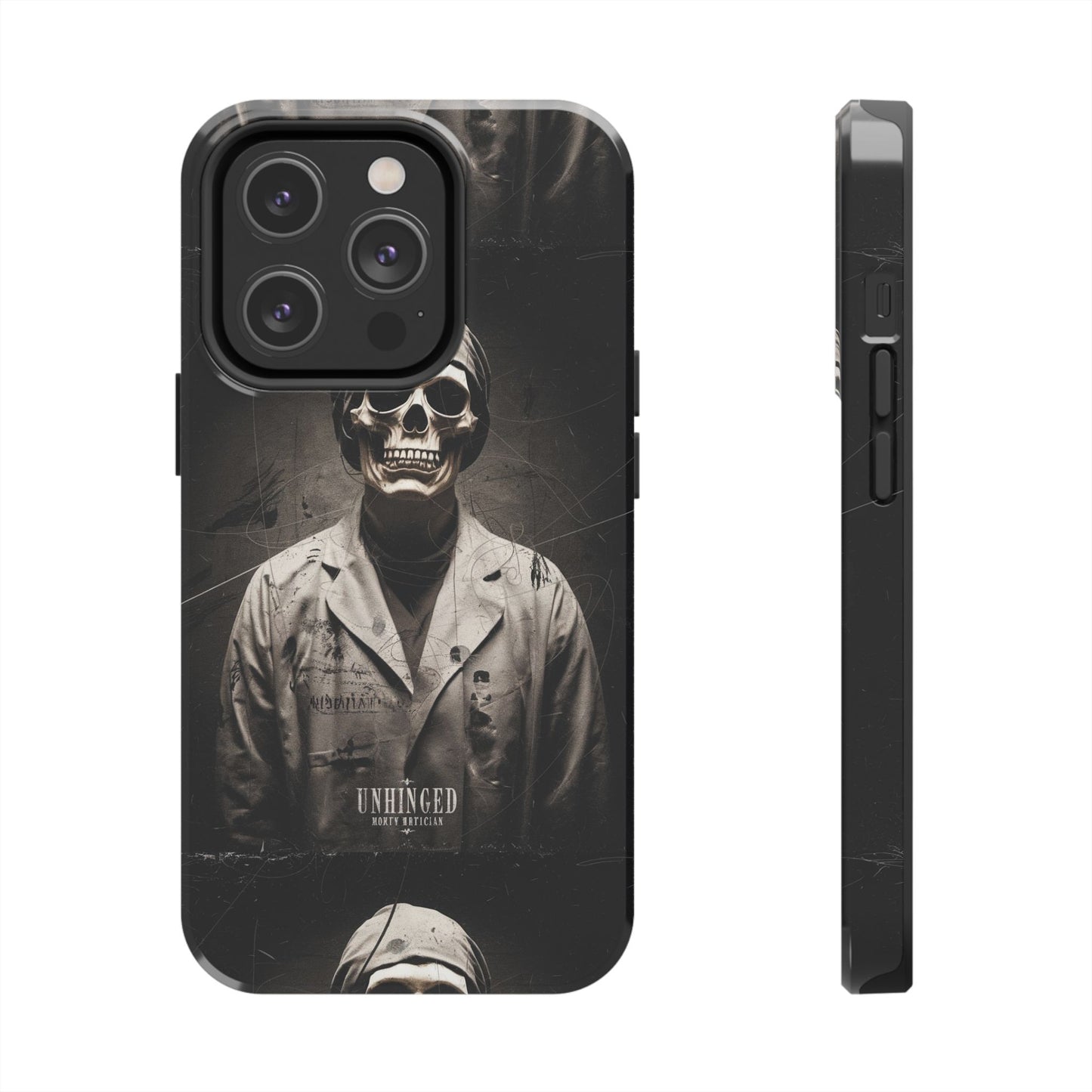 Gothic Phone Case, 'Unhinged Morty Skeleton', Alternative Case, Punk Grunge