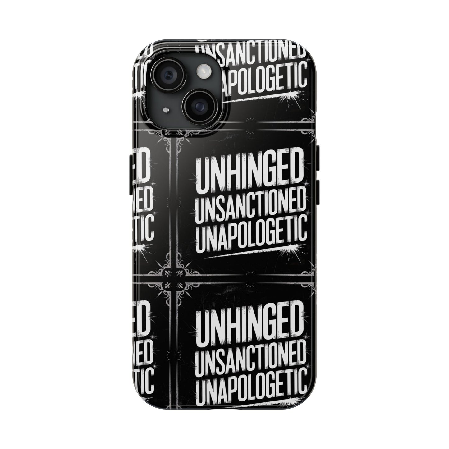 Gothic Case, 'Unhinged Unsanctioned Unapologetic' Alternative Case, Punk Grunge