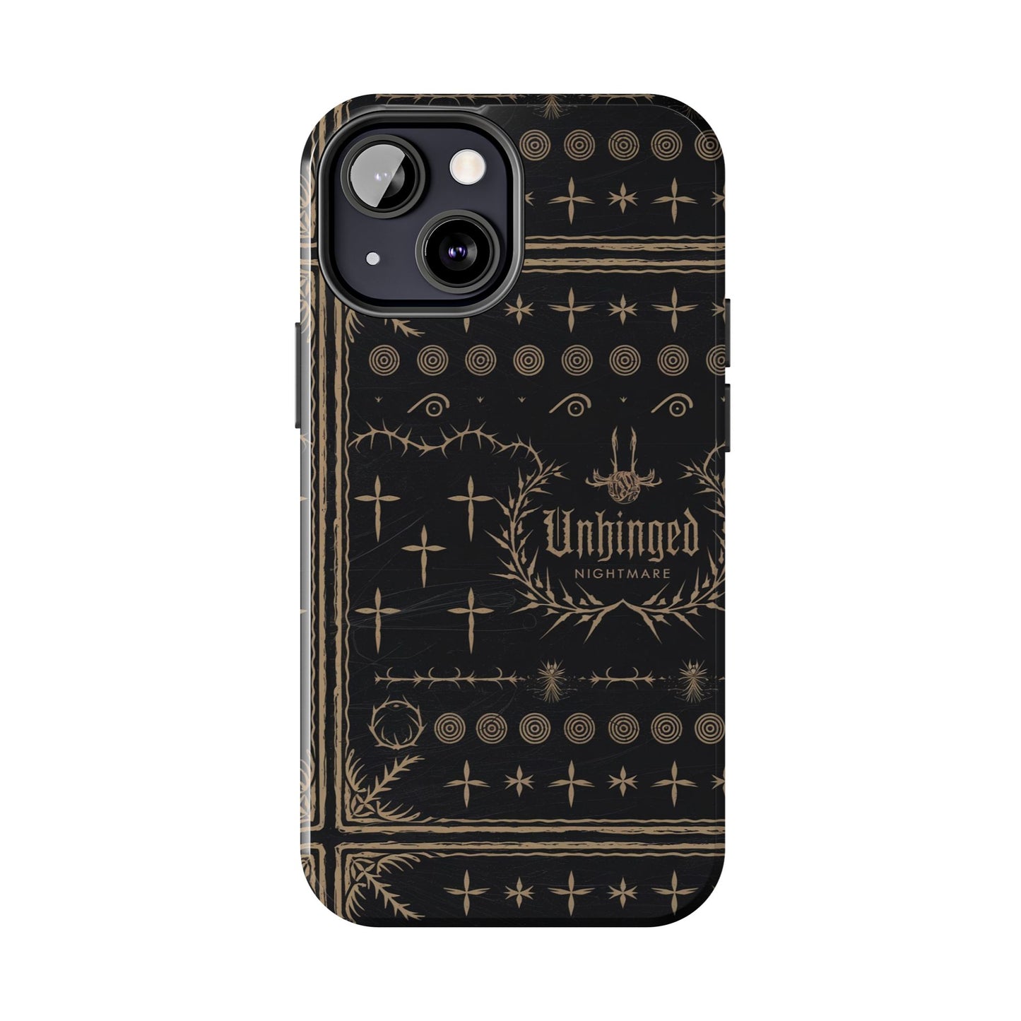 Gothic Phone Case, 'Unhinged Nightmare Crosses', Alternative Case, Punk Grunge