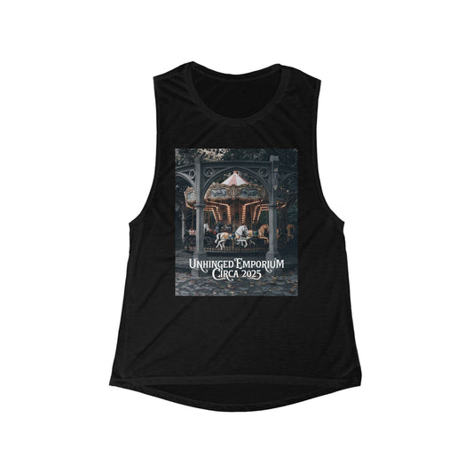 Gothic Tank Top, 'Unhinged Carousel', Alternative Shirt, Punk Grunge