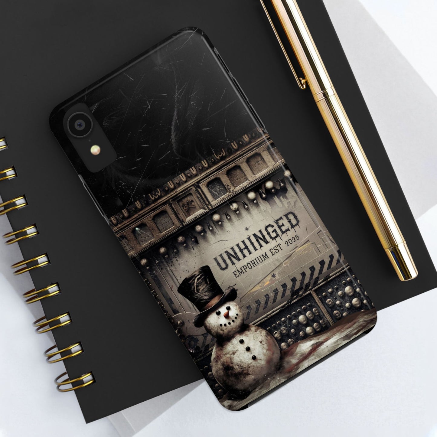 Gothic Phone Case, 'Unhinged Frosty McDeath', Alternative Case, Punk Grunge