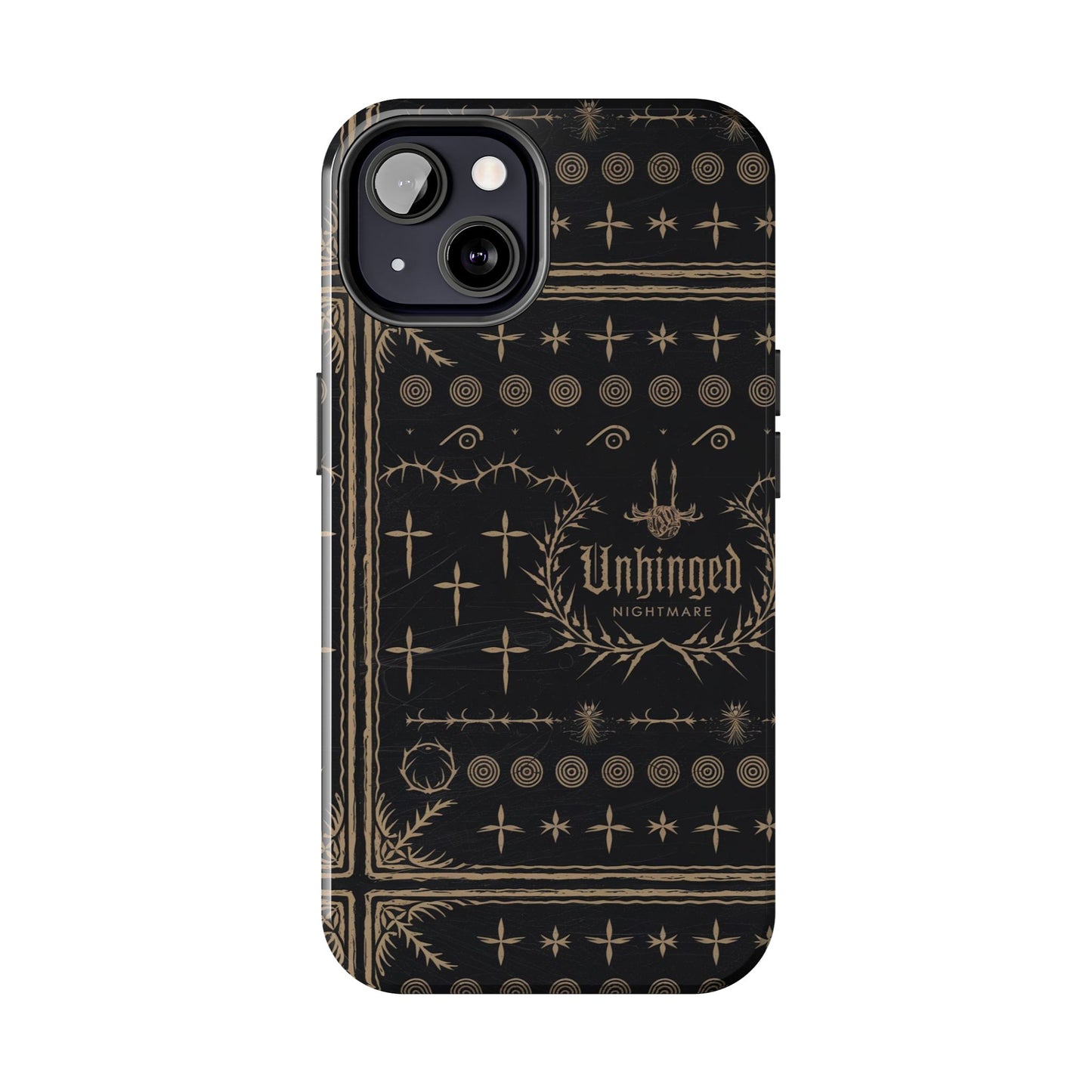 Gothic Phone Case, 'Unhinged Nightmare Crosses', Alternative Case, Punk Grunge