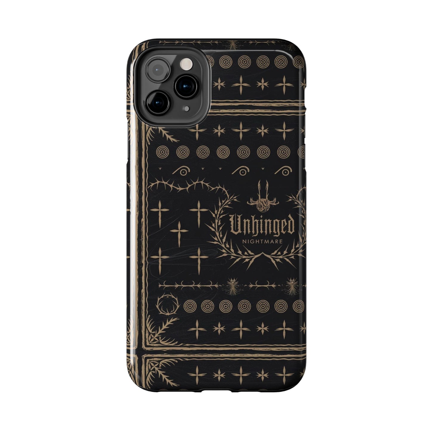 Gothic Phone Case, 'Unhinged Nightmare Crosses', Alternative Case, Punk Grunge