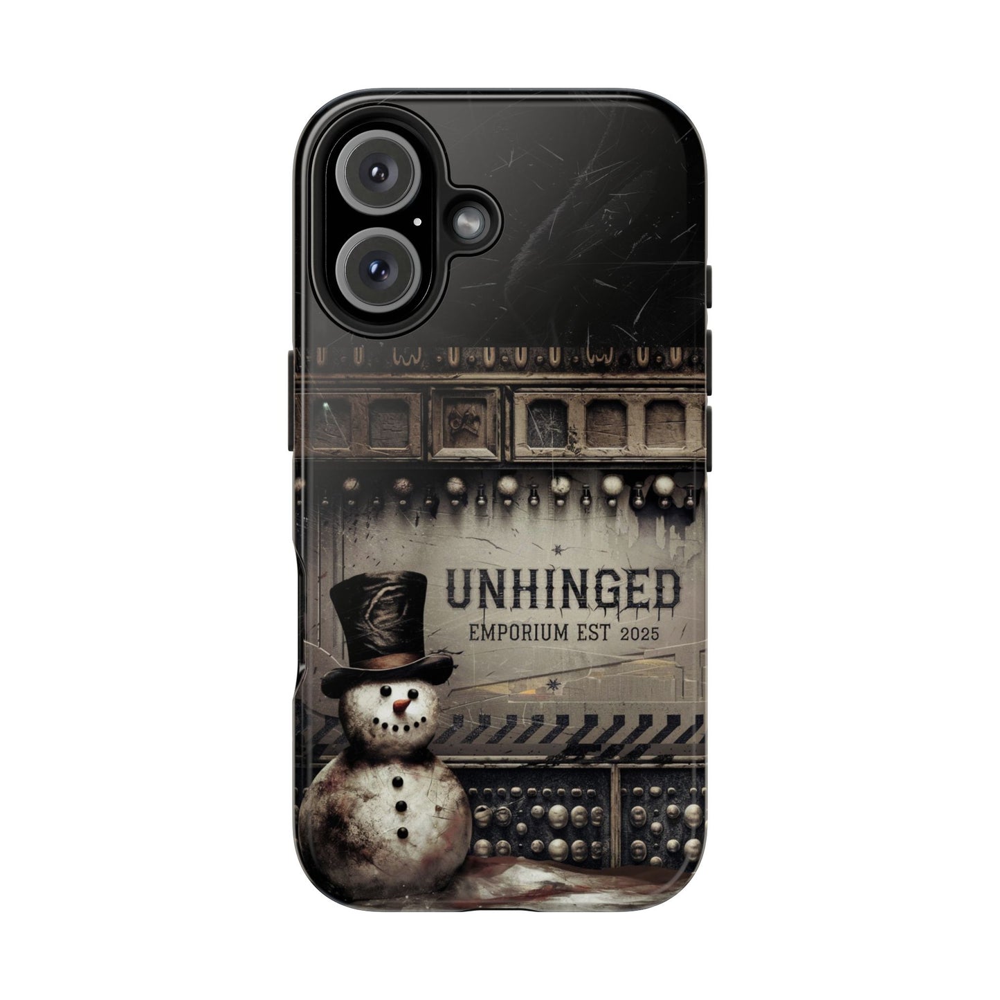 Gothic Phone Case, 'Unhinged Frosty McDeath', Alternative Case, Punk Grunge