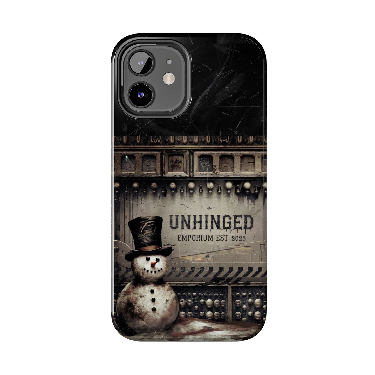 Gothic Phone Case, 'Unhinged Frosty McDeath', Alternative Case, Punk Grunge