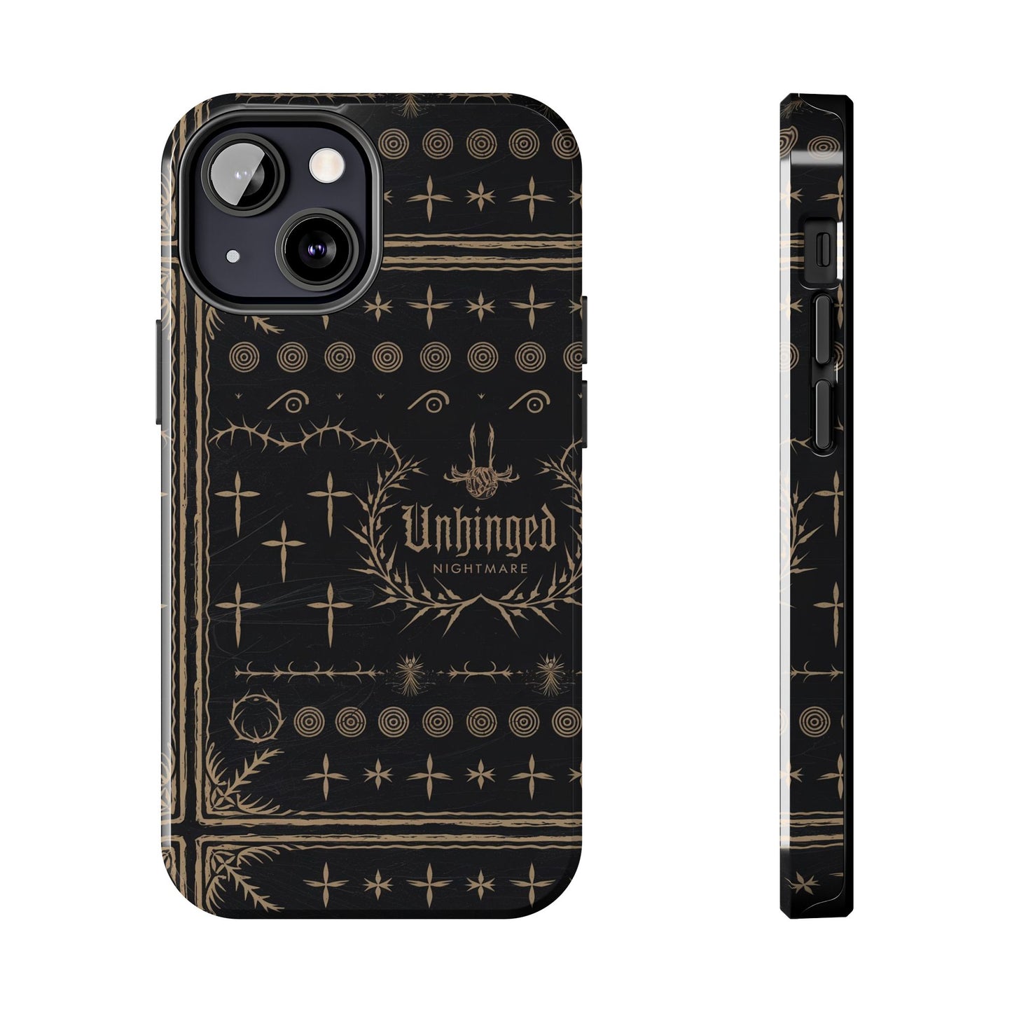 Gothic Phone Case, 'Unhinged Nightmare Crosses', Alternative Case, Punk Grunge