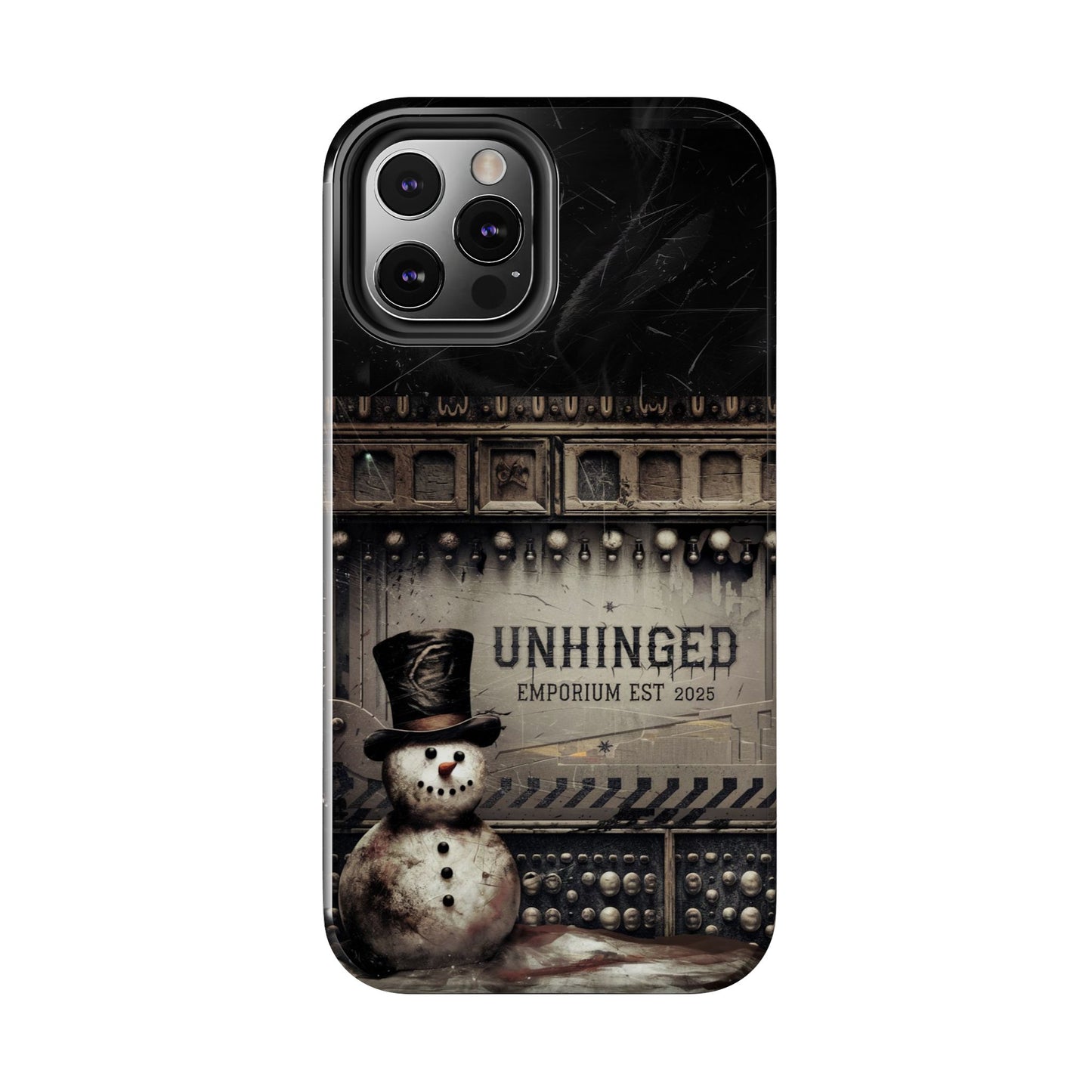 Gothic Phone Case, 'Unhinged Frosty McDeath', Alternative Case, Punk Grunge