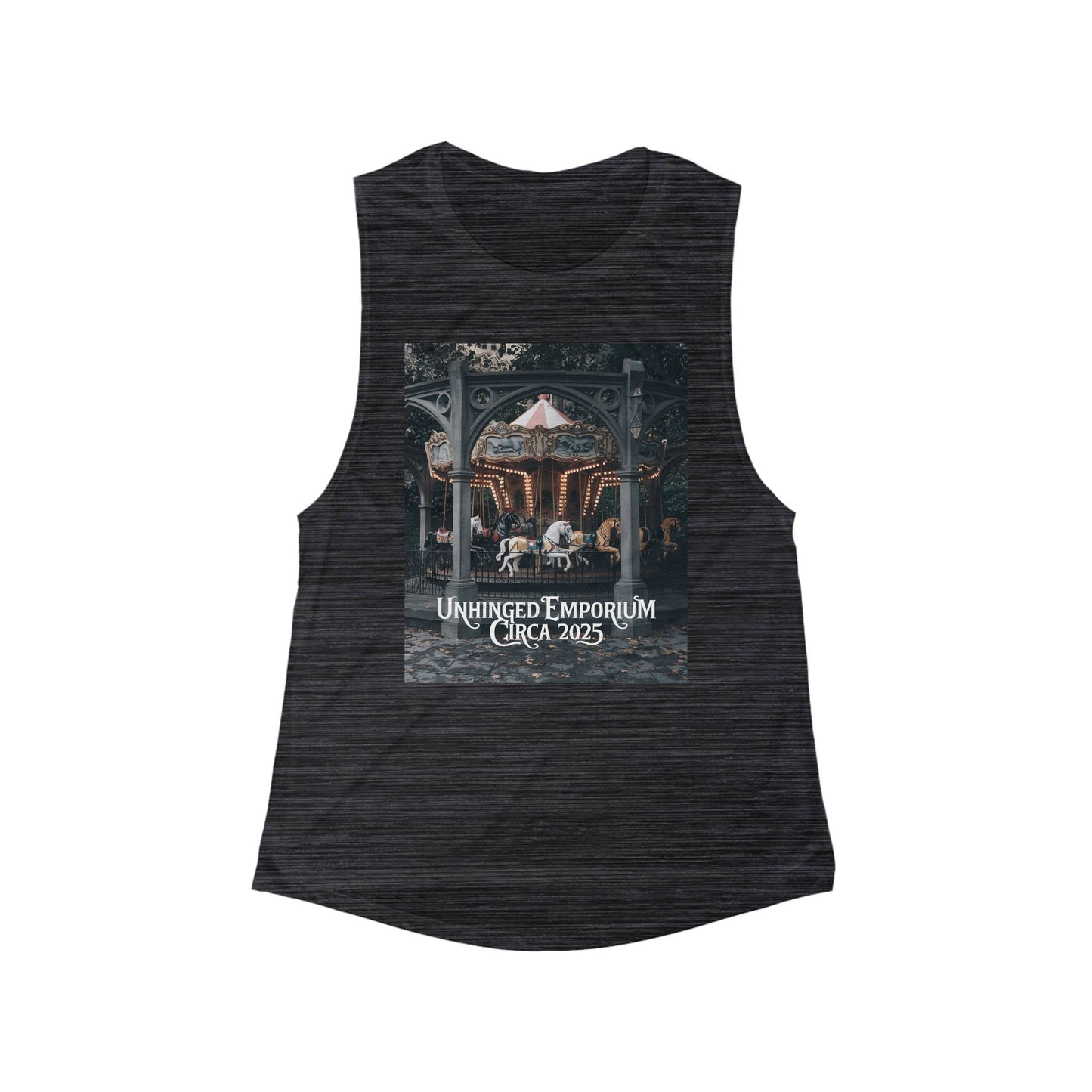 Gothic Tank Top, 'Unhinged Carousel', Alternative Shirt, Punk Grunge