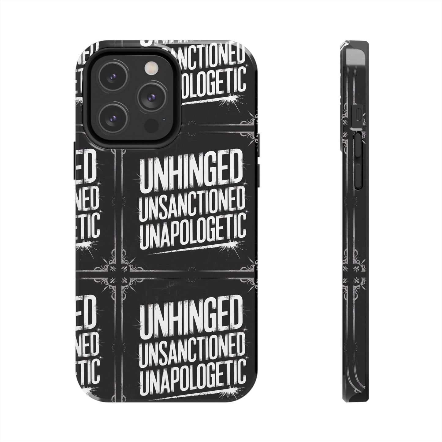 Gothic Case, 'Unhinged Unsanctioned Unapologetic' Alternative Case, Punk Grunge