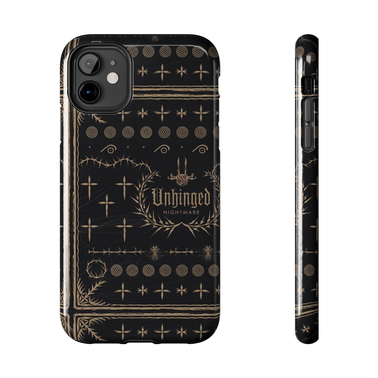 Gothic Phone Case, 'Unhinged Nightmare Crosses', Alternative Case, Punk Grunge