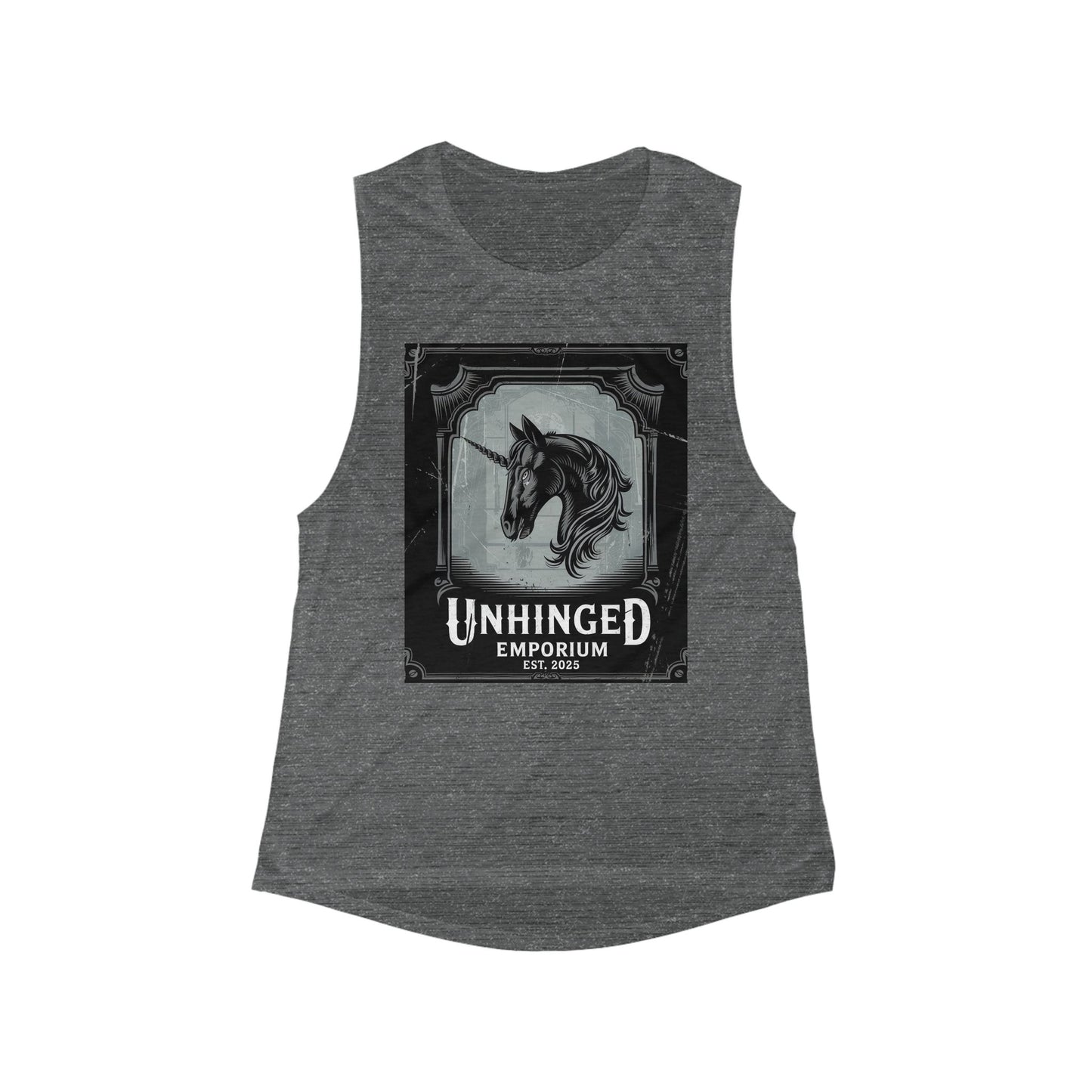 Gothic Tank Top, 'Unhinged Black Unicorn', Alternative Shirt, Punk Grunge