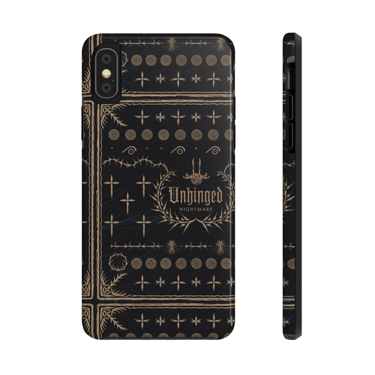 Gothic Phone Case, 'Unhinged Nightmare Crosses', Alternative Case, Punk Grunge