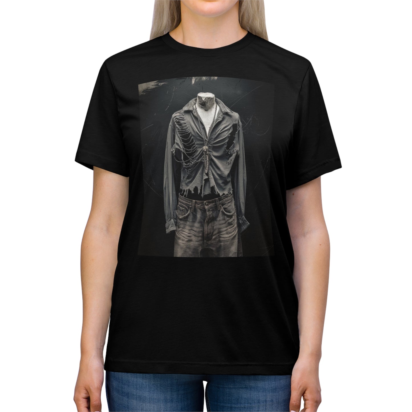 Gothic Shirt, 'Unhinged Headless', Alternative Tee, Punk Grunge