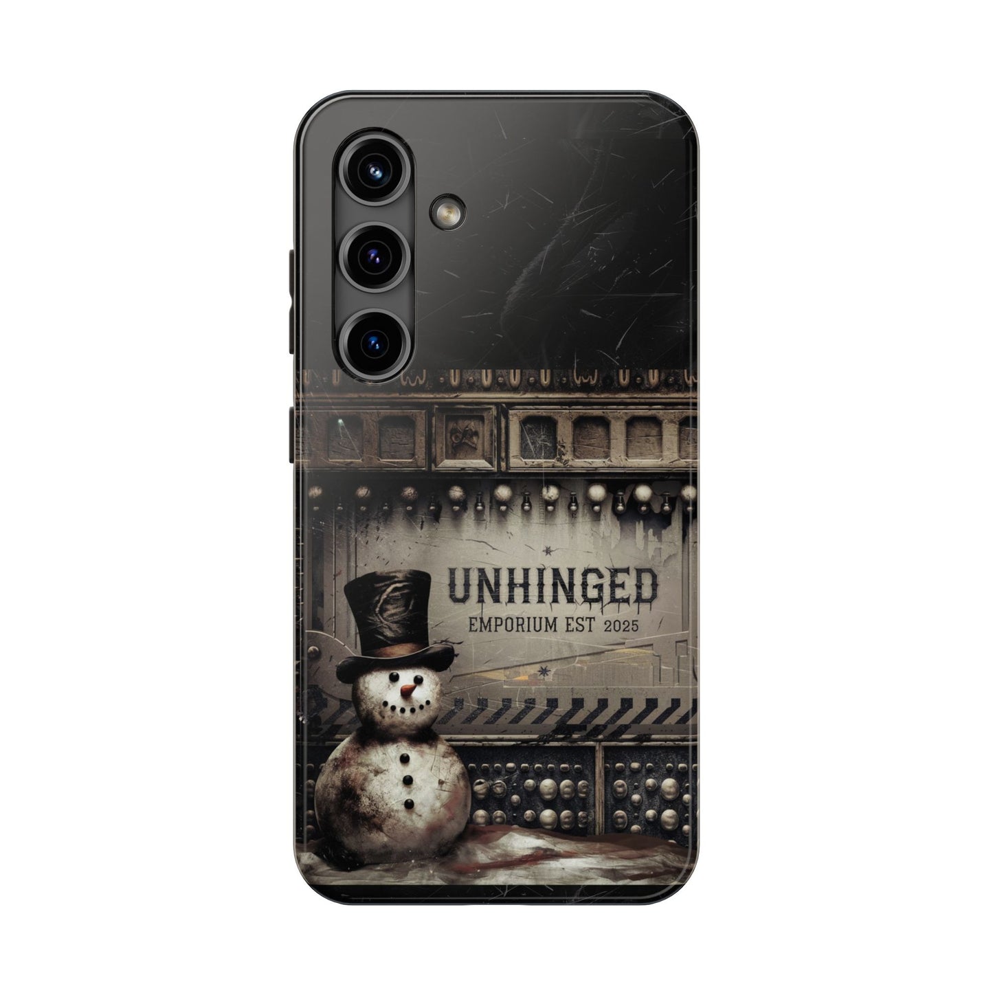 Gothic Phone Case, 'Unhinged Frosty McDeath', Alternative Case, Punk Grunge