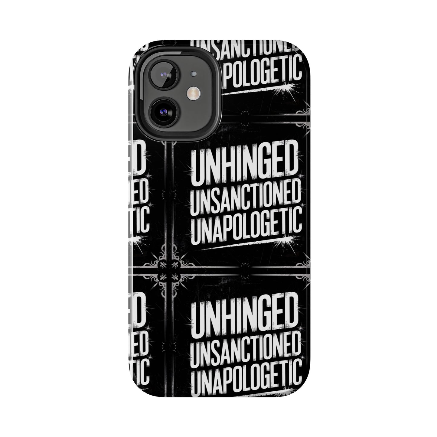 Gothic Case, 'Unhinged Unsanctioned Unapologetic' Alternative Case, Punk Grunge