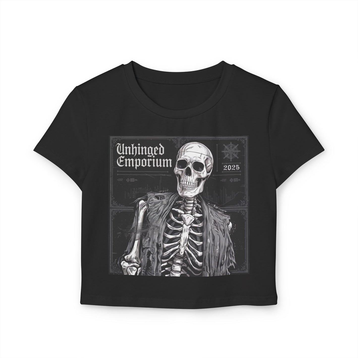 Gothic Shirt, 'Unhinged Morty Skeleton', Alternative Tee, Punk Grunge