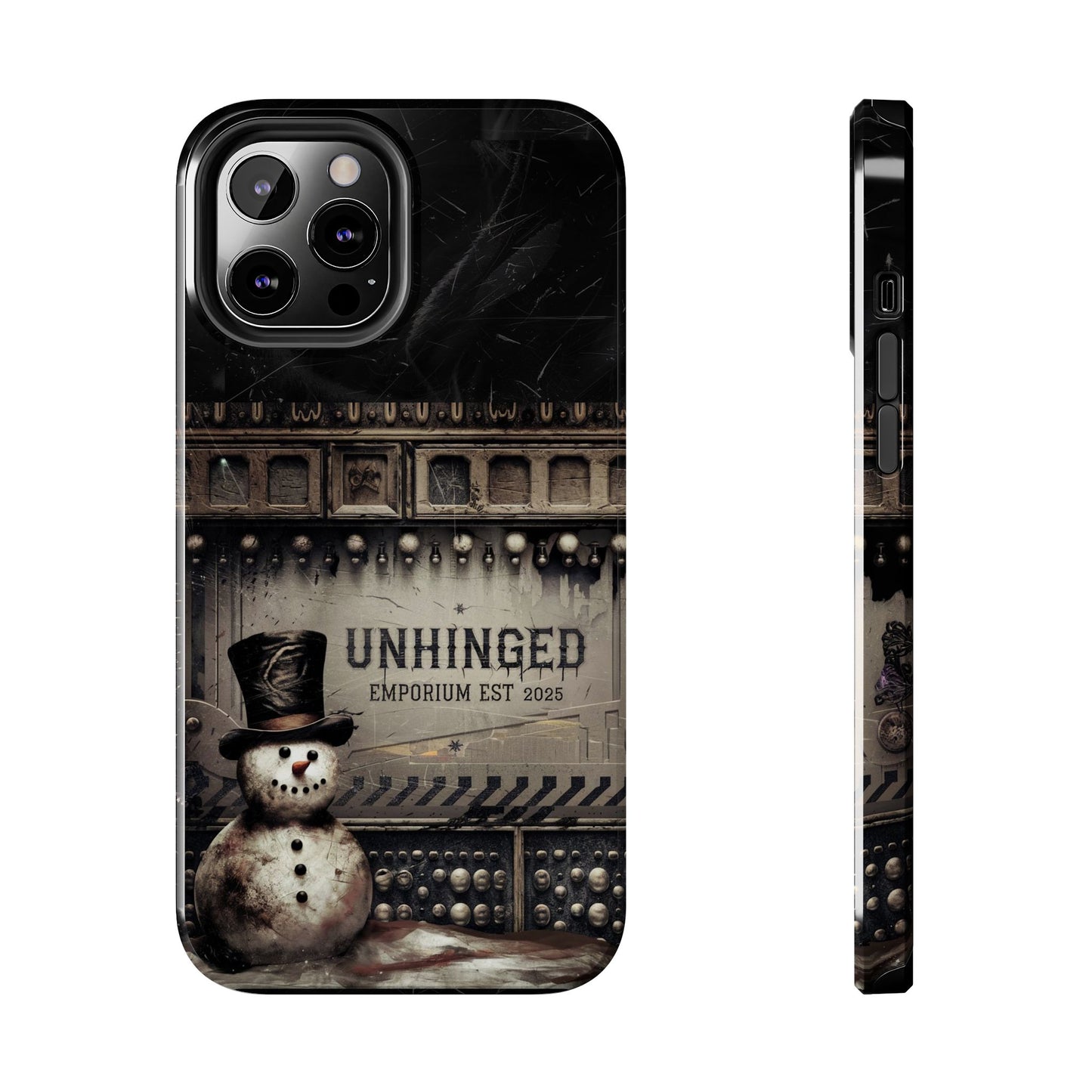 Gothic Phone Case, 'Unhinged Frosty McDeath', Alternative Case, Punk Grunge