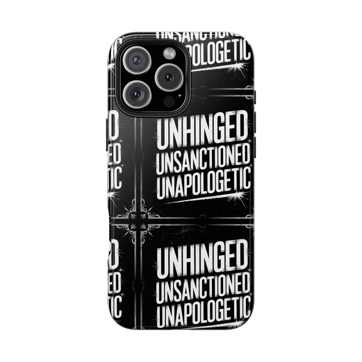 Gothic Case, 'Unhinged Unsanctioned Unapologetic' Alternative Case, Punk Grunge