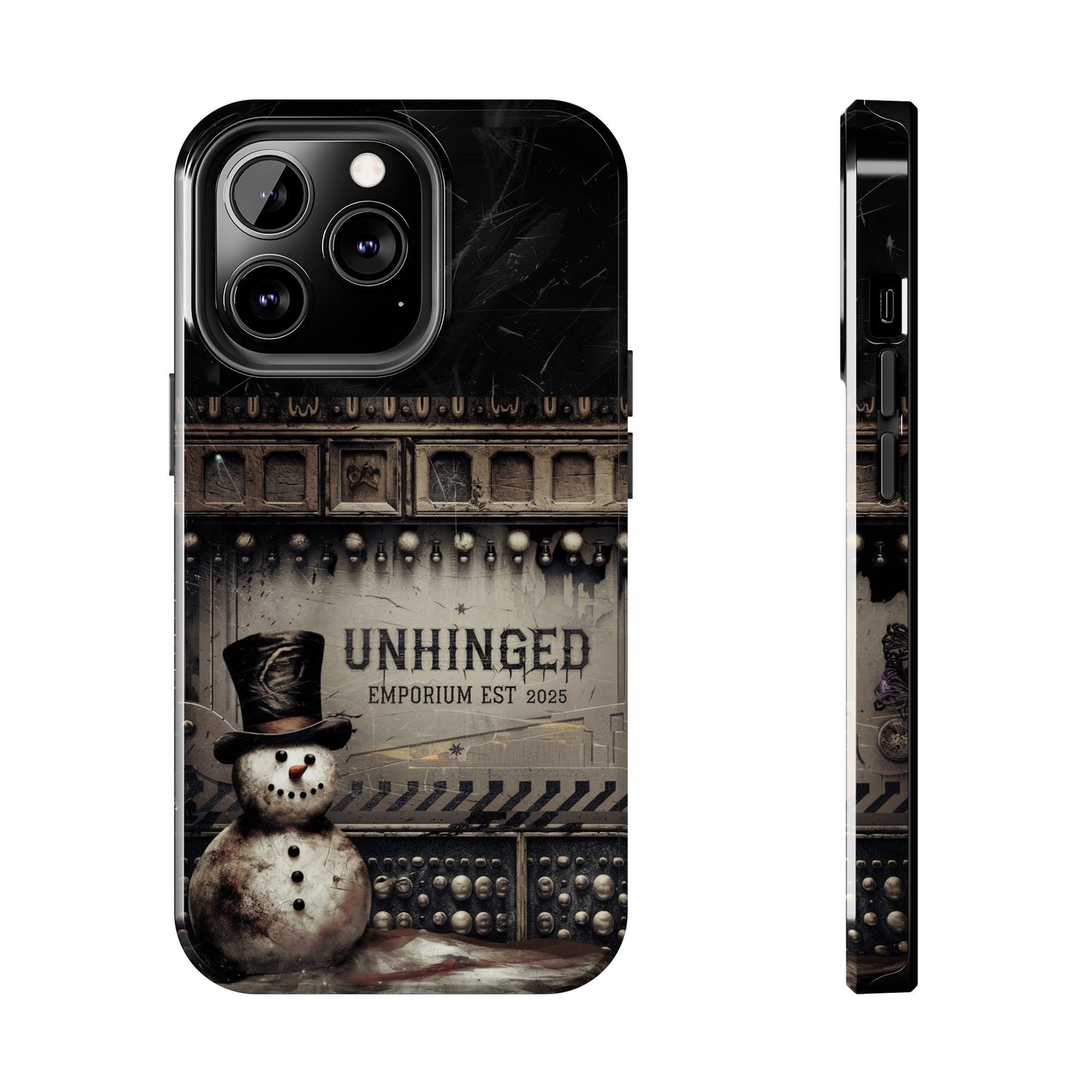 Gothic Phone Case, 'Unhinged Frosty McDeath', Alternative Case, Punk Grunge