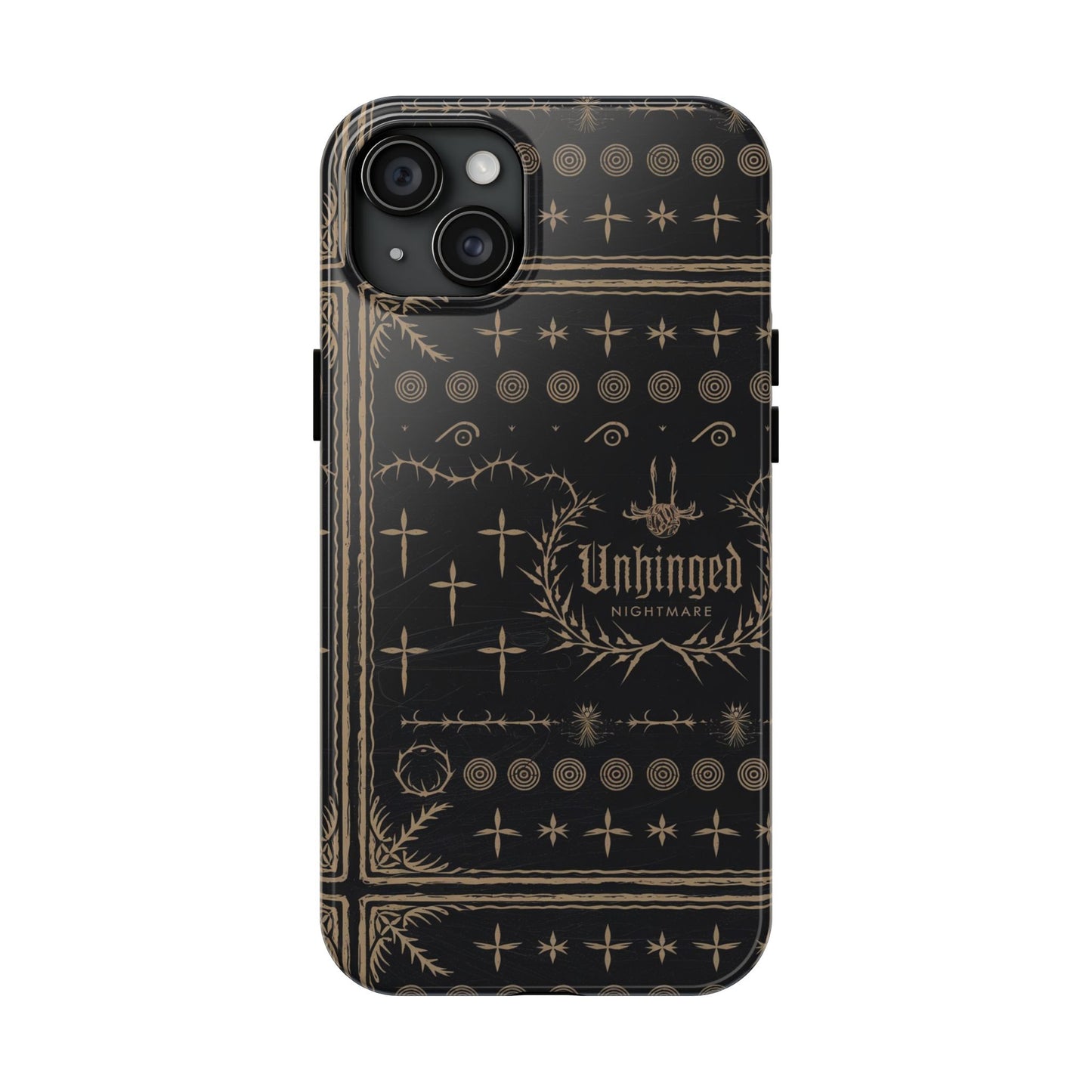 Gothic Phone Case, 'Unhinged Nightmare Crosses', Alternative Case, Punk Grunge