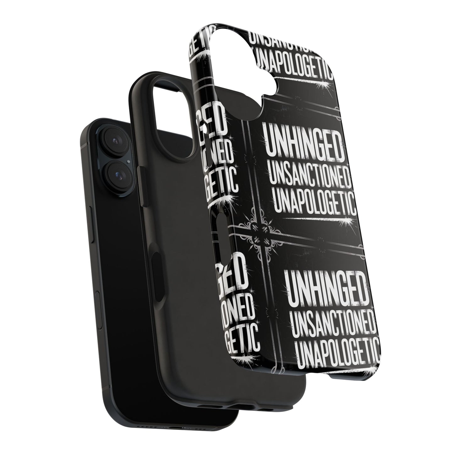 Gothic Case, 'Unhinged Unsanctioned Unapologetic' Alternative Case, Punk Grunge