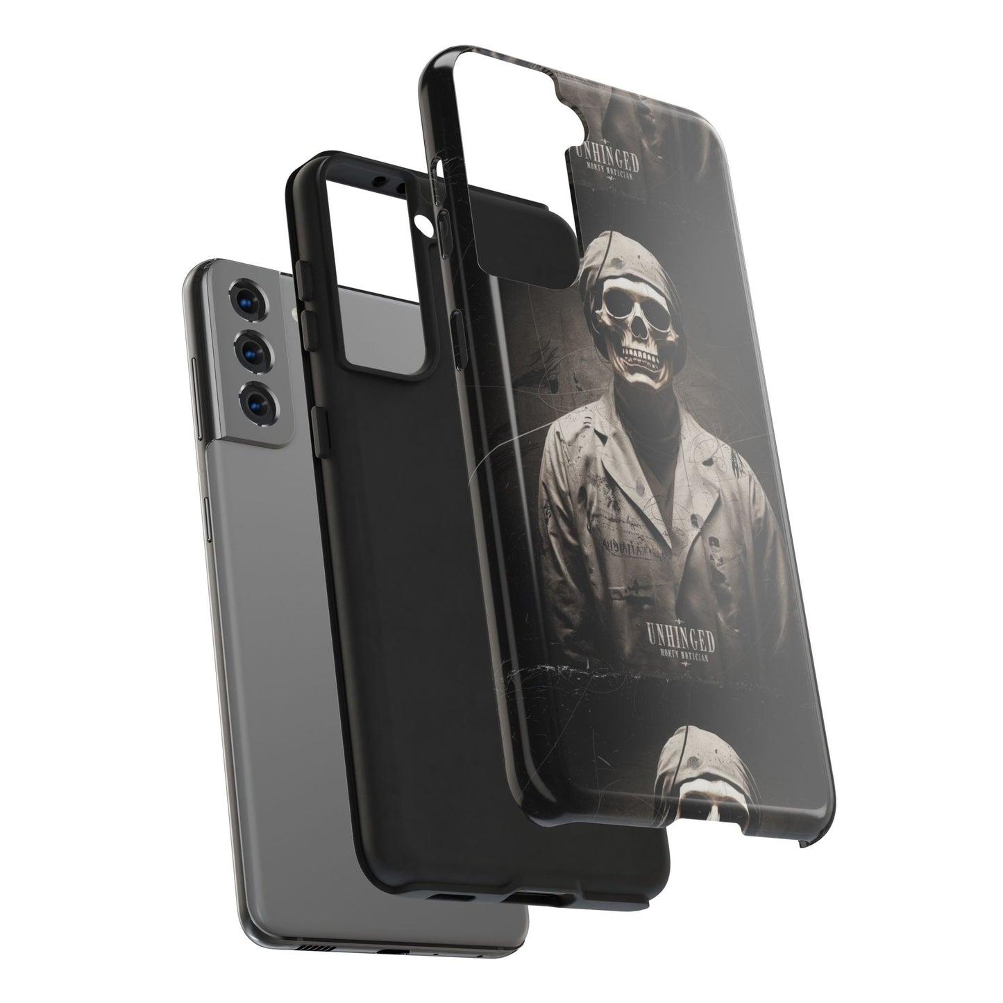 Gothic Phone Case, 'Unhinged Morty Skeleton', Alternative Case, Punk Grunge