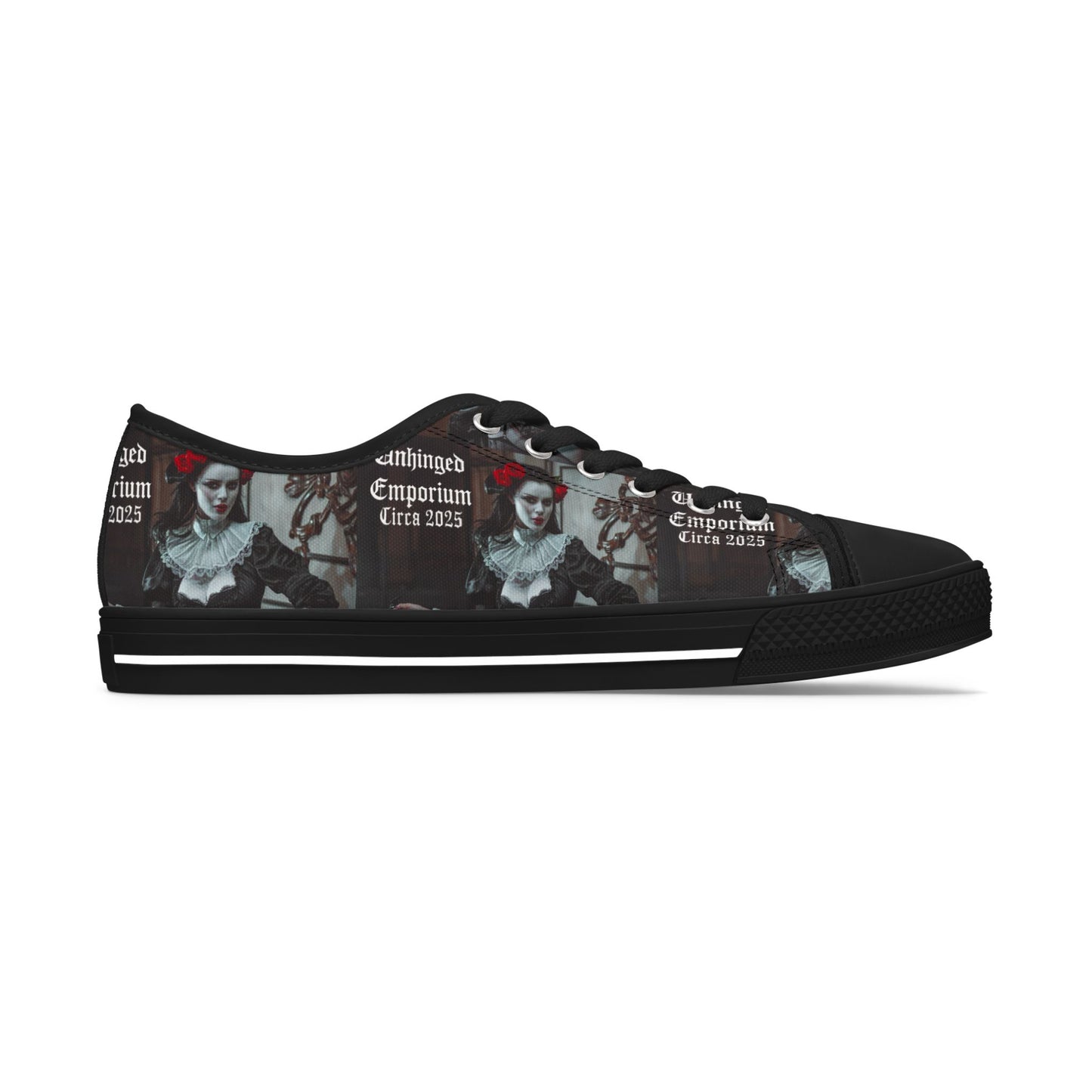 Gothic Sneakers, 'Unhinged Temptress', Alternative Shoes, Punk Grunge