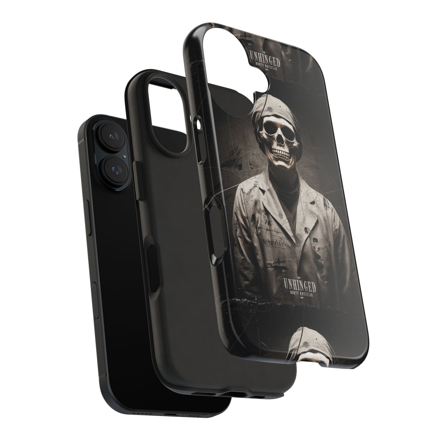 Gothic Phone Case, 'Unhinged Morty Skeleton', Alternative Case, Punk Grunge