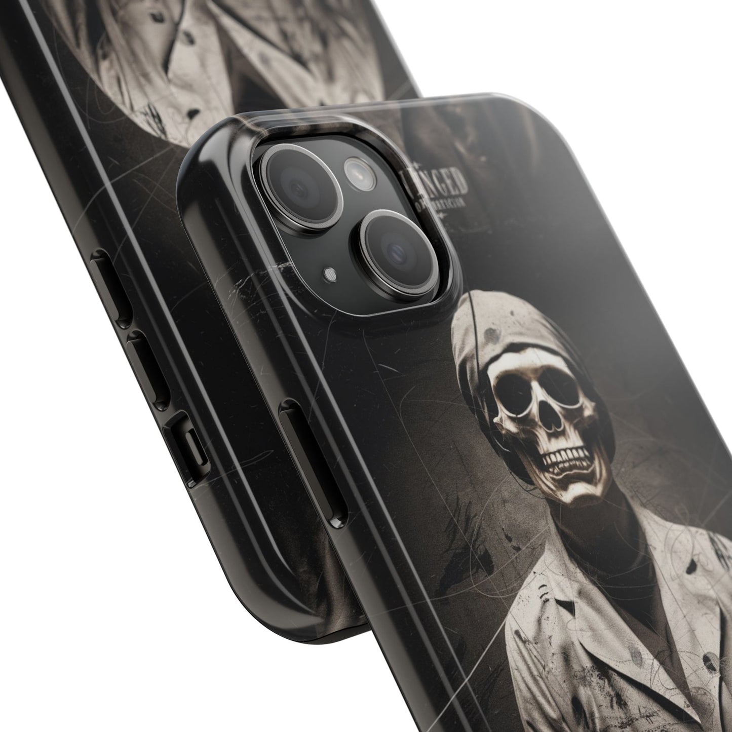 Gothic Phone Case, 'Unhinged Morty Skeleton', Alternative Case, Punk Grunge