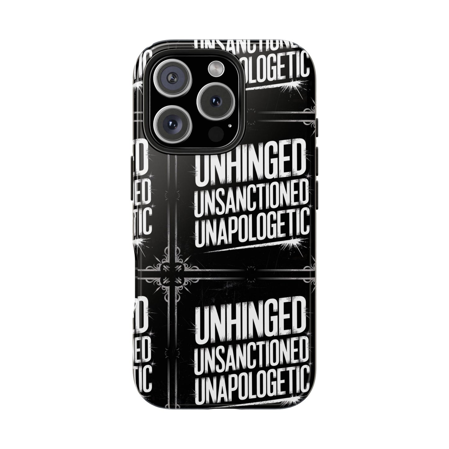 Gothic Case, 'Unhinged Unsanctioned Unapologetic' Alternative Case, Punk Grunge