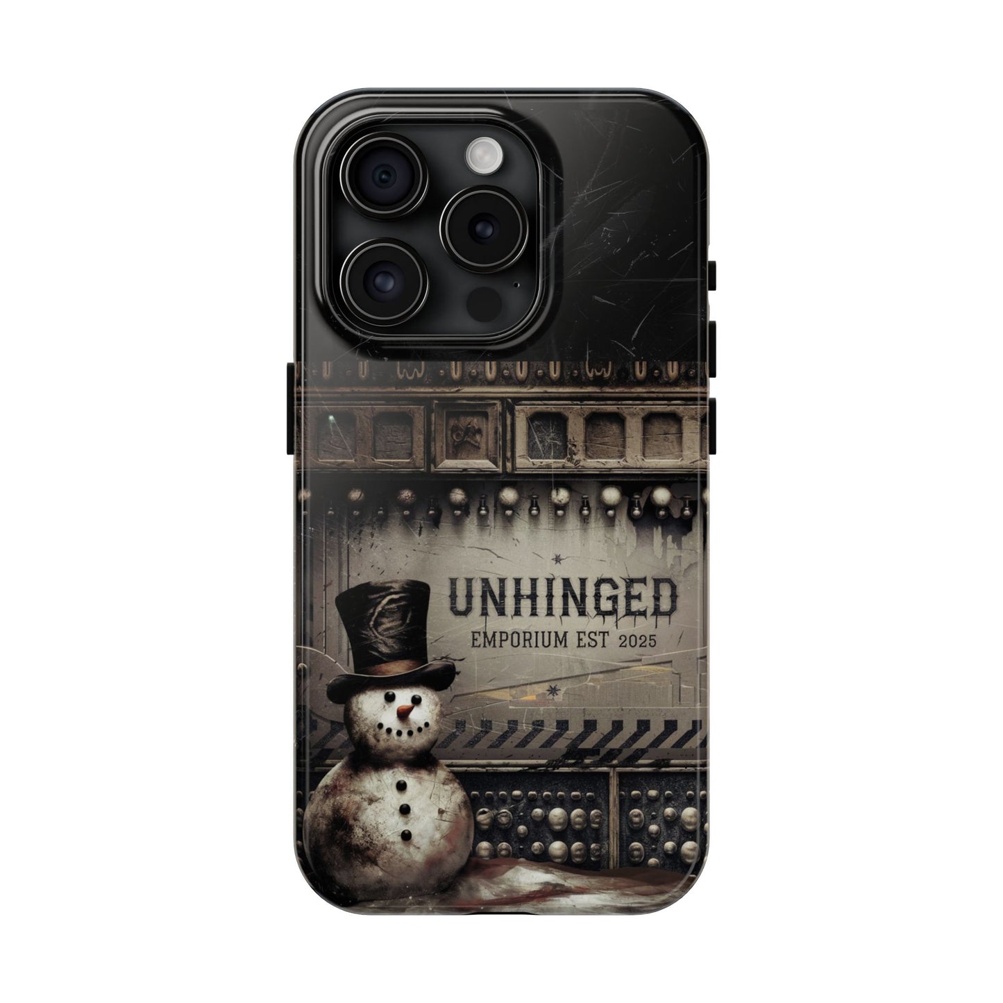 Gothic Phone Case, 'Unhinged Frosty McDeath', Alternative Case, Punk Grunge